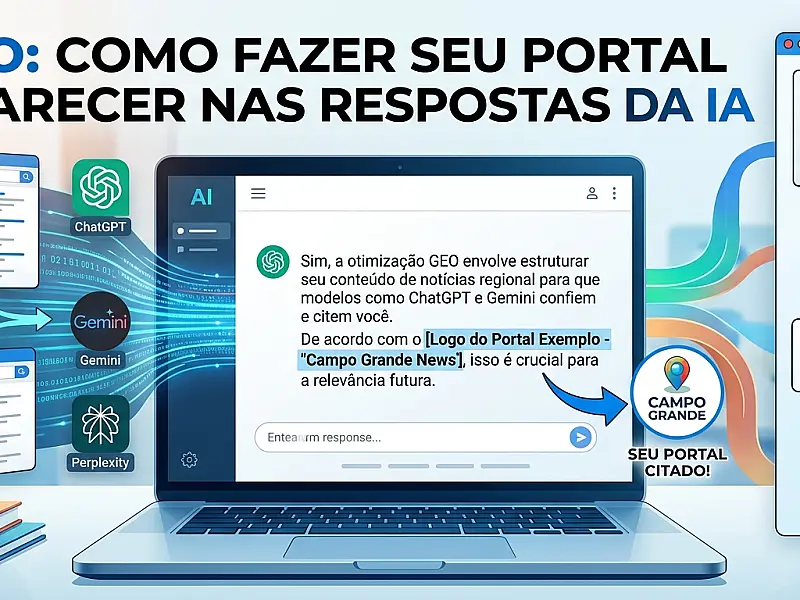 GEO: como fazer seu portal aparecer nas respostas da IA (ChatGPT, Gemini e Perplexity)